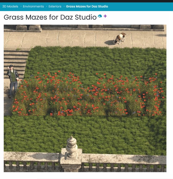 Grass Mazes for Daz Studio