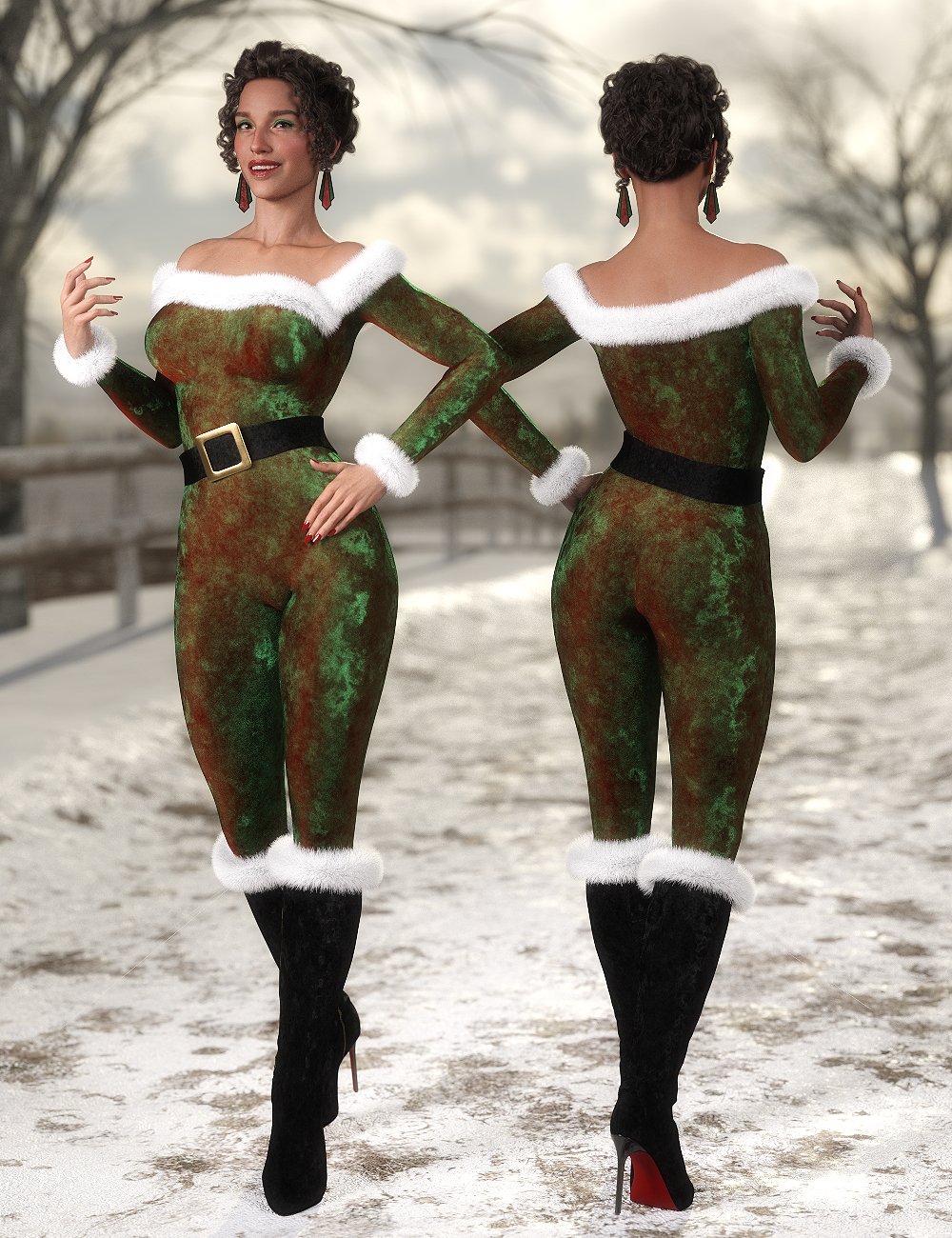 Crimbo Catsuit And Velvet Shader 2025 - Free Daz 3D Models