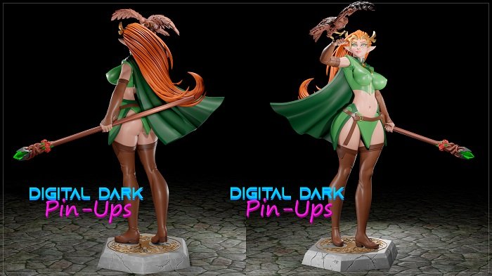 Digital Dark Pin-Ups – Keyleth Pack 3D Print