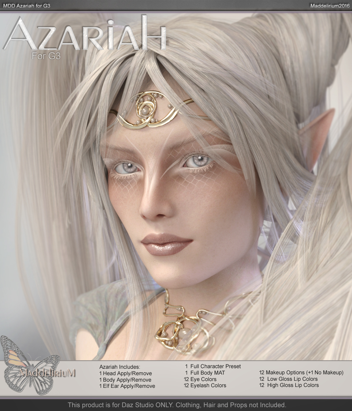 MDD Azariah For G3 Repost 2024 - Free Daz 3D Models