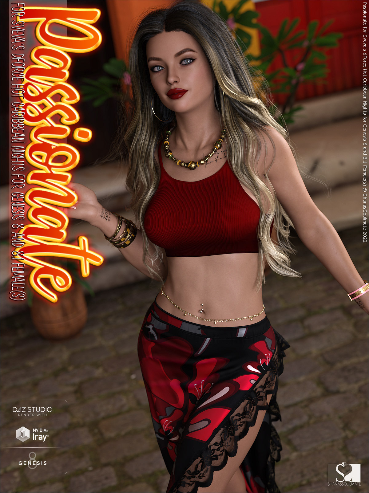 Passionate for dForce Hot Caribbean Nights for Genesis 8 and 8.1 Female(s)
