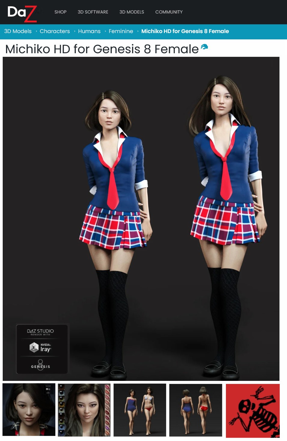 Michiko HD for Genesis 8 Female