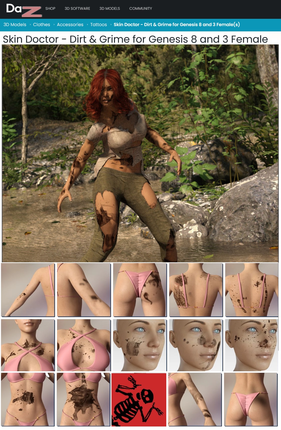 Skin Doctor - Dirt & Grime for Genesis 8 and 3 Female(s)
