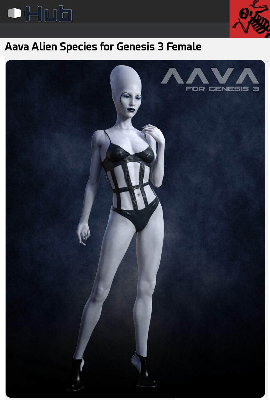 Aava Alien Species for Genesis 3 Female