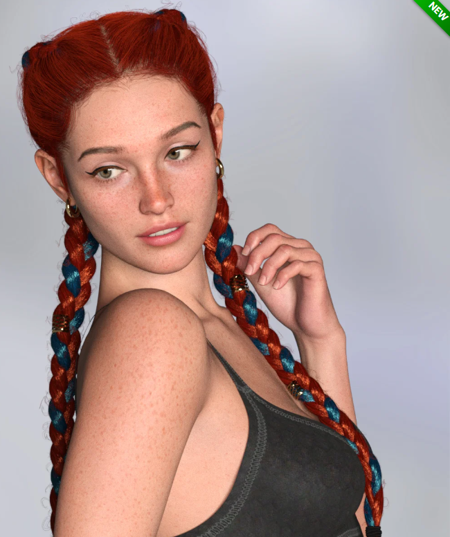3D Hair style for girl V82 3D Model $15 - .3ds .dae .fbx .ma .max