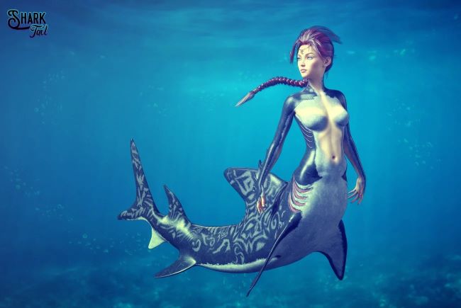 Shark Tail for Genesis 8 and 8.1 Female Repost